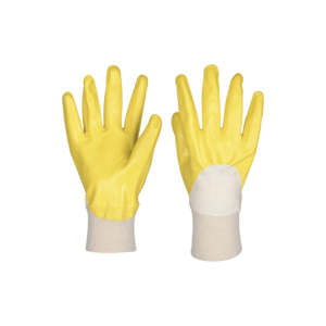 Nitrile Half-Dipped Knit Wrist Gloves